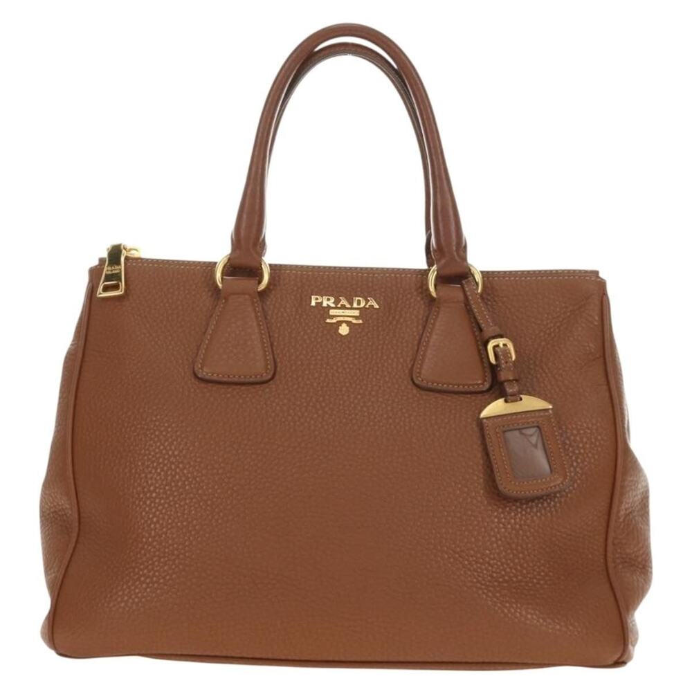 Prada Vitello Handbag Brown